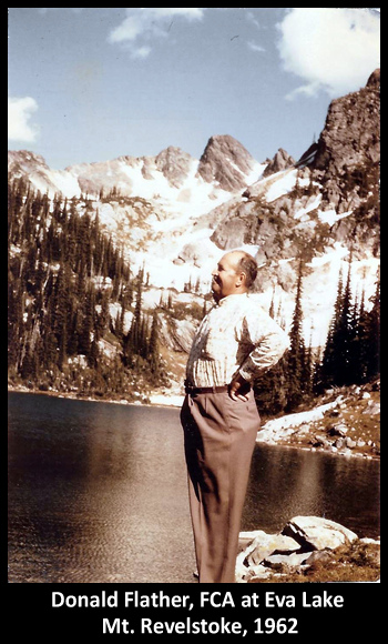 Donald Flather at Eva Lake, Mt. Revelstoke in 1962